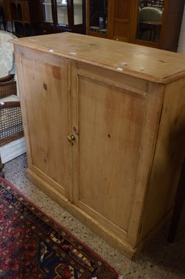 Lot 310 - A 19th Century pine two door cupboard with...