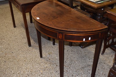 Lot 316 - A Georgian mahogany and cross banded half moon...