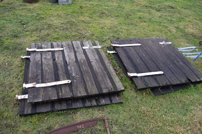 Lot 317 - Quantity of wooden stable doors with iron hinges