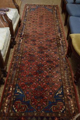 Lot 322 - 20th Century Iranian wool floor rug, 313 x 90cm