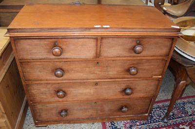 Lot 336 - Victorian mahogany chest with two short over...