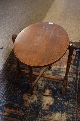 Lot 341 - Oval top oak occasional table