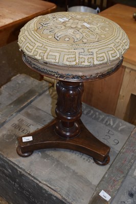 Lot 348 - Victorian rosewood revolving top piano stool