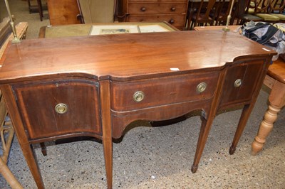 Lot 354 - Edwardian mahogany sideboard with brass rail...