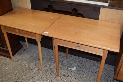 Lot 358 - Pair of modern single drawer side tables