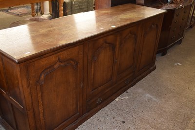 Lot 367 - Good quality oak combination sideboard and...