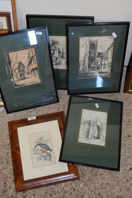 Lot 375 - Group of four monochrome prints, views of...