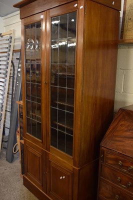 Lot 381 - Early 20th Century lead glazed bookcase...