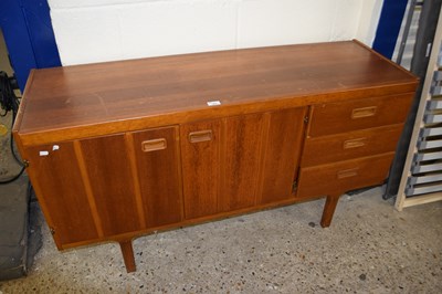 Lot 385 - Retro teak veneered sideboard, 137cm wide