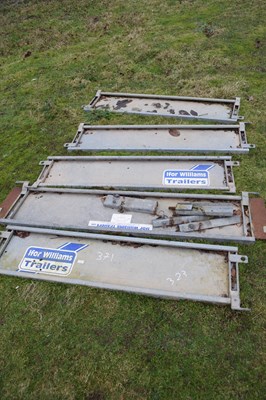 Lot 323 - Five Ifor Williams trailers drop-down trailer...