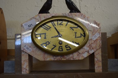 Lot 521 - Deco style mantel clock marked to dial Au...