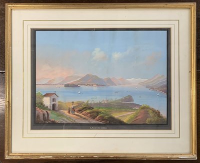 Lot 60 - Italian school "Lago Di Como", watercolour,...