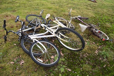 Lot 330 - Quantity of various mountain bikes and shopper...