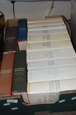 Lot 605 - Boxed books, Winston S Churchill biographies...