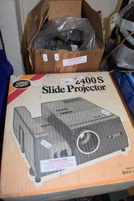 Lot 697 - Boxed Boots 2400S slide projector together...