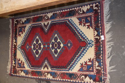 Lot 785 - Small Middle Eastern wool floor rug