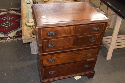 Lot 787 - Converted mahogany mock chest commode cabinet,...