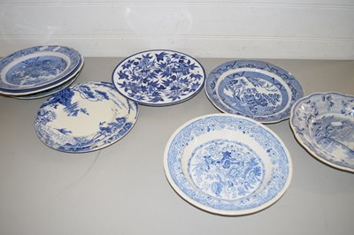 Lot 7 - COLLECTION OF VARIOUS BLUE AND WHITE DECORATED...