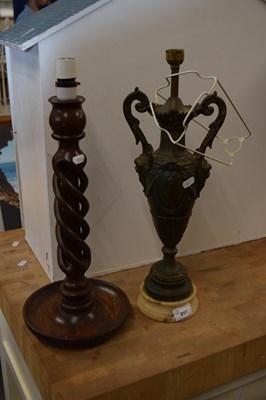 Lot 817 - Two various table lamp bases