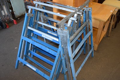 Lot 837 - Four metal builders tressels