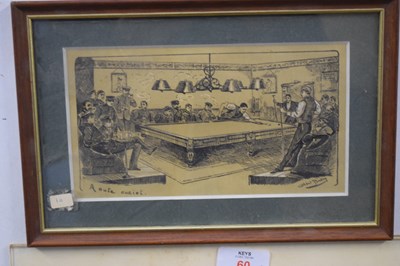 Lot 60 - Mixed lot - after Rowlandson - The Billiards...