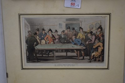 Lot 60 - Mixed lot - after Rowlandson - The Billiards...