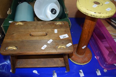 Lot 888 - Small stool etc