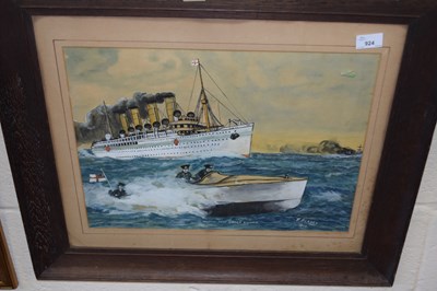 Lot 924 - Marine/Military Interest: Mixed media entitled...