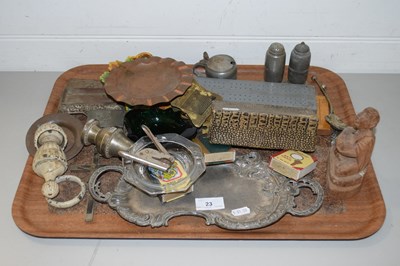 Lot 23 - TRAY VARIOUS MIXED ITEMS TO INCLUDE CRIBBAGE...