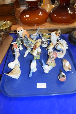 Lot 202A - Collection of various porcelain model birds to...