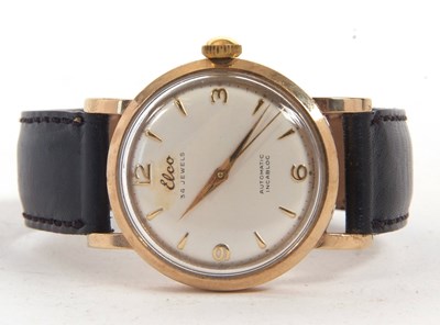 Lot 415 - A 9ct gold Elco gent's wristwatch, the watch...