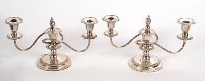 Lot 199 - Pair of Barker & Ellis silver plated twin...