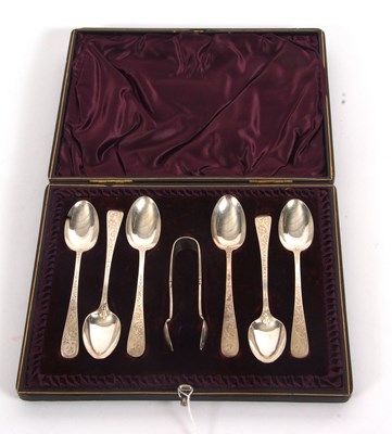 Lot 210 - A cased Victorian Old English pattern set of...