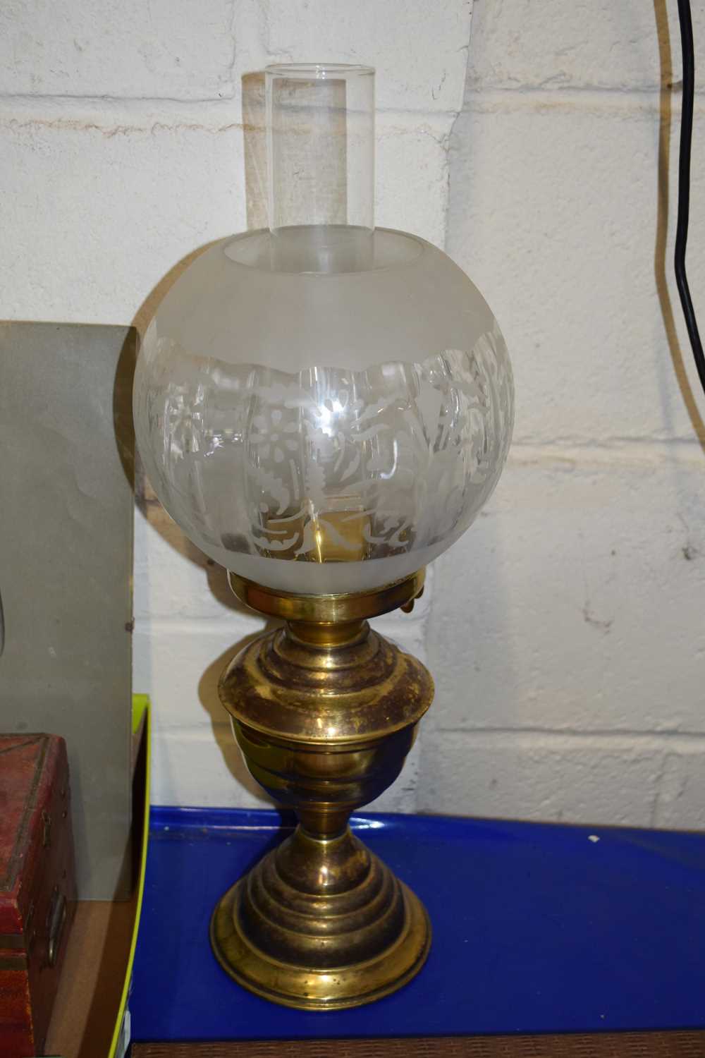 Lot 35 - BRASS BASED OIL LAMP