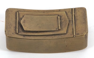 Lot 240 - A rare early 19th Century brass snuff box,...