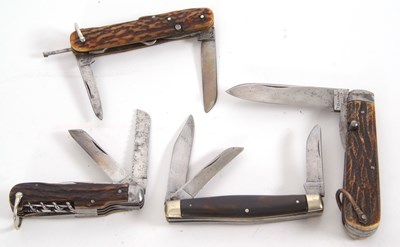 Lot 280 - Mixed Lot: T Ellin & Co two bladed stock knife,...