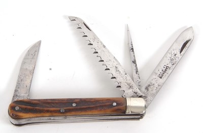 Lot 156 - Lanchais French pocket knife, four bladed with...