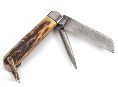 Lot 303 - A Howson Bros harness knife with stag handle,...