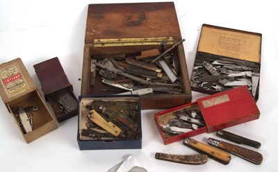 Lot 319 - Large quantity of knife parts, vintage boxed...