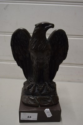 Lot 44 - BRONZED METAL MODEL OF AN EAGLE