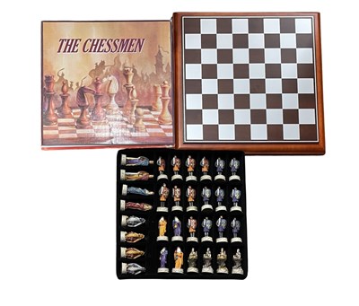 Lot 300 - 'The Chessmen' boxed composite handpainted...