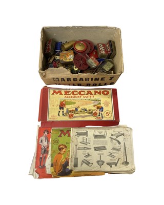 Lot 290 - A mixed lot of vintage Meccano, instruction...