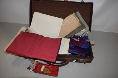 Lot 18 - Case of various Masonic regalia