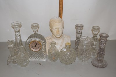 Lot 21 - Mixed Lot:  Waterford Crystal mantel clock,...