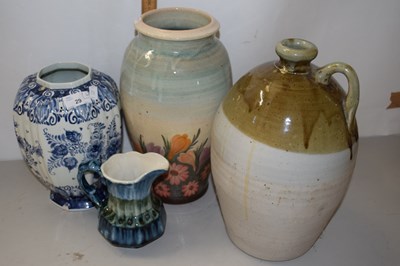 Lot 29 - Mixed Lot: Modern pottery flagon, modern Delft...