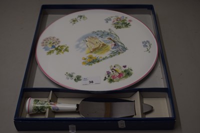 Lot 38 - Royal Worcester Enchantment cake stand and knife