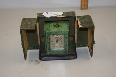 Lot 48 - Vintage Jaz portable carriage type clock...