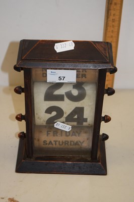 Lot 57 - Early 20th Century perpetual desk calendar