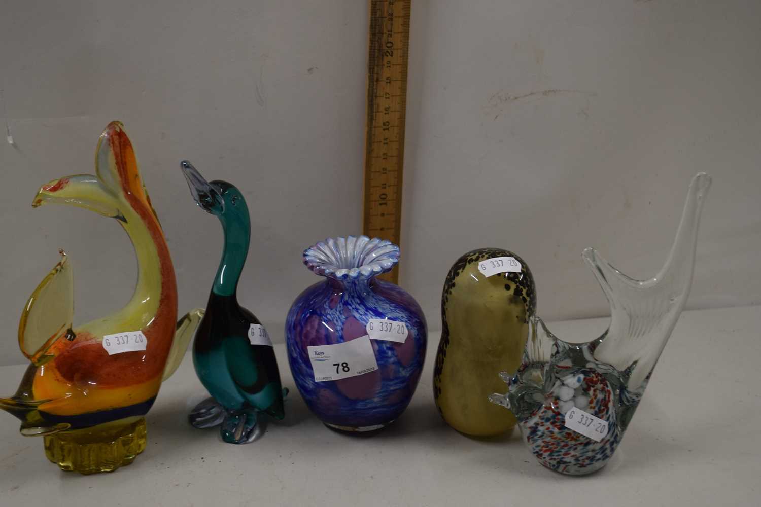 Lot 78 - Collection of various Art Glass animals and...