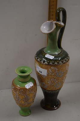 Lot 84 - Doulton ewer and a further similar small vase